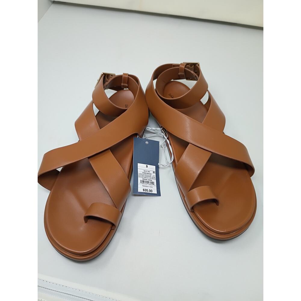 Universal Thread Matilda Cognac Ankle Wrap Sandal… - image 1